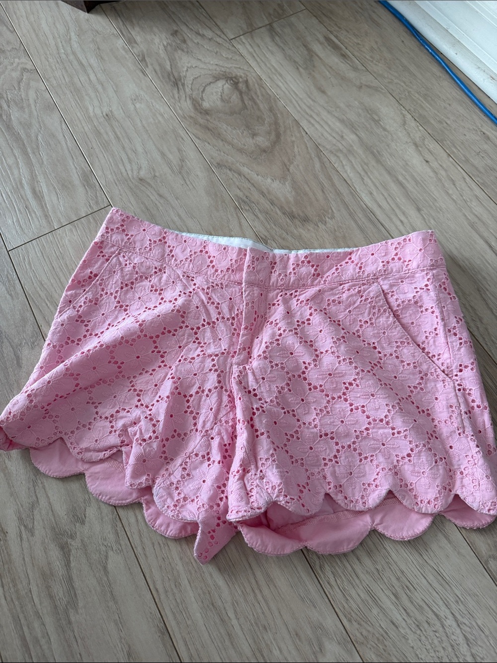 Lilly Pulitzer Buttercup Pink Eyelet Shorts Size 2